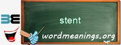 WordMeaning blackboard for stent